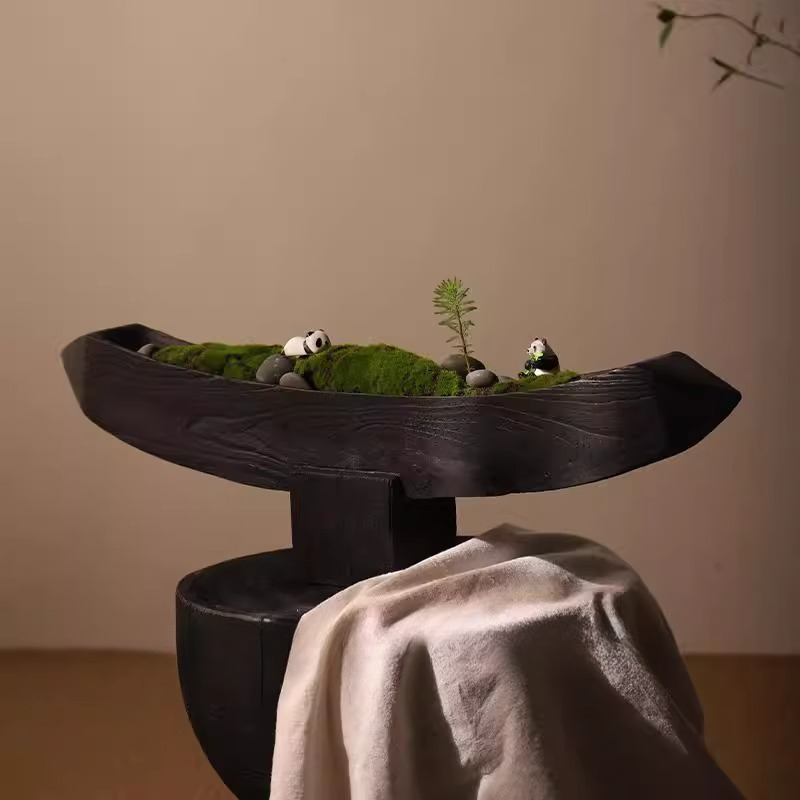 Photography Zen - Rzeźba łodzi z drewna w stylu